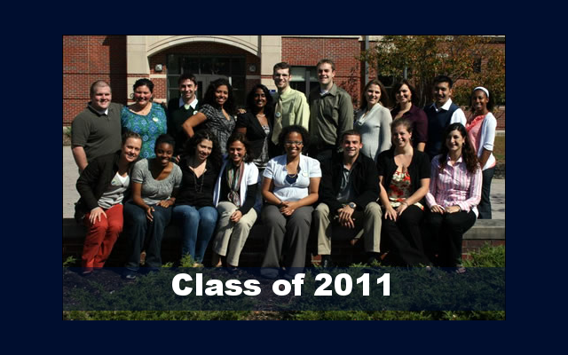 Group of students smile at camera. Text reads: Class of 2011