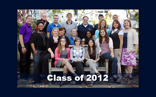 Group of students smile at camera. Text reads: Class of 2012